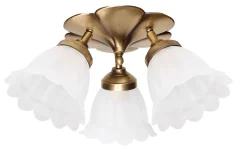 Abstehende Deckenleuchte Floral Weiß