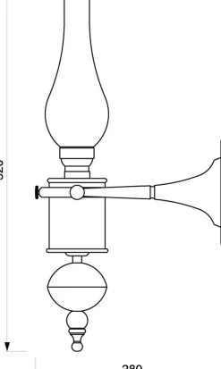 Antike Wandlampe Glas Messing Jugendstil GRETA