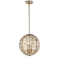 Arabesque Deckenleuchte Kugel Schirm Blattsilber