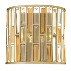 Art Déco Wandlampe PRISM Blattsilber Design Lampe