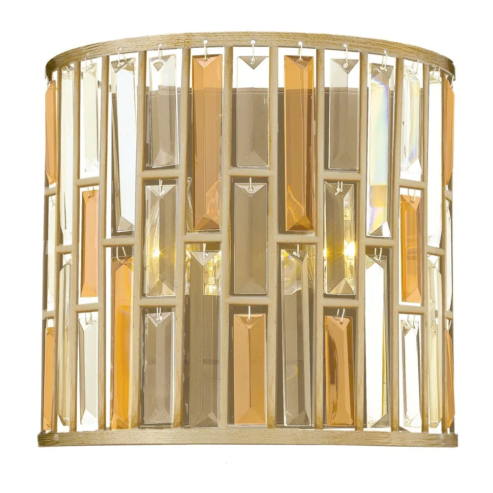 Art Déco Wandlampe PRISM Blattsilber Design Lampe