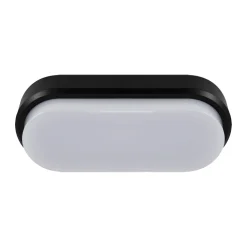 Außen Deckenlampe LED Schwarz Weiß IP65 4100 K oval