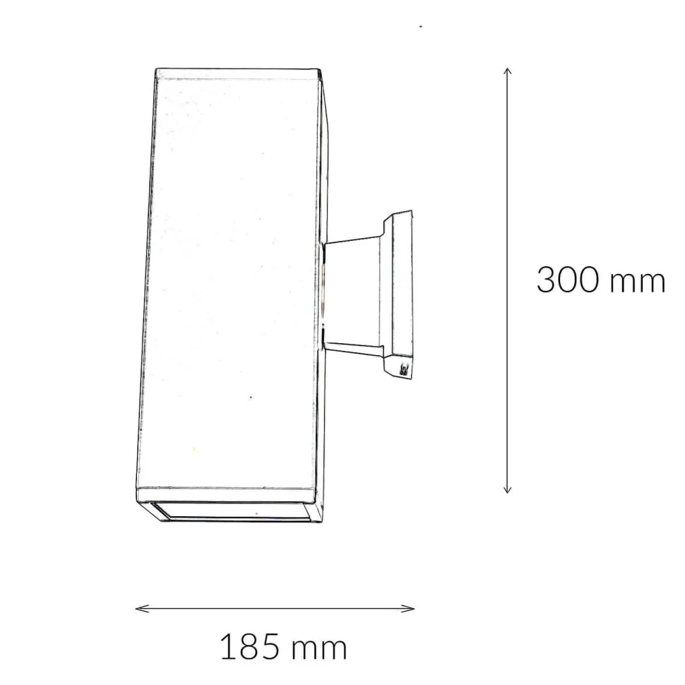 Außenlampe Anthrazit Up Down IP54 eckig 30cm