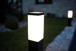 Außenlampe Schwarz Edelstahl IP44 wetterfest E27
