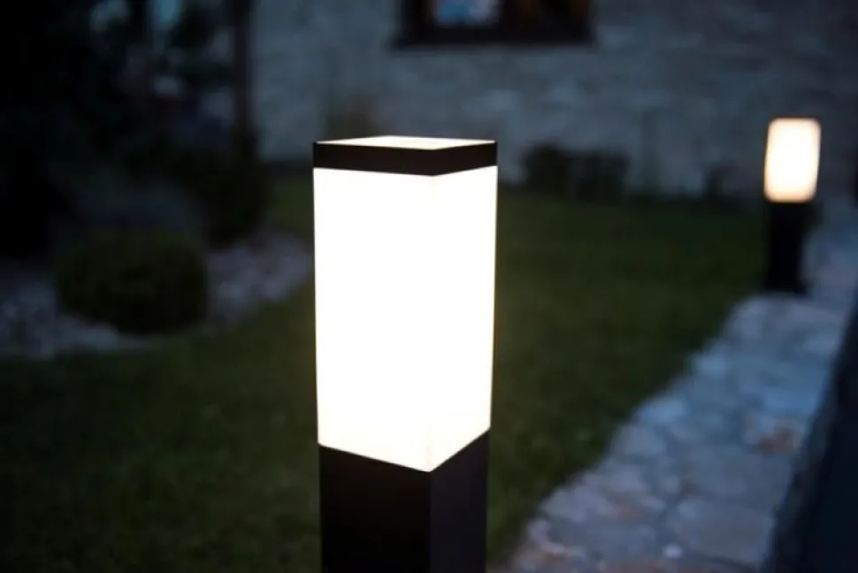 Außenlampe Schwarz Edelstahl IP44 wetterfest E27