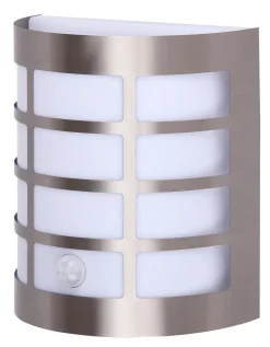 Außenlampe Wand mit Sensor blendarm IP44 in Chrom