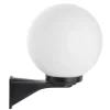 Außenleuchte Kugel Schirm Schwarz Weiß IP43 E27