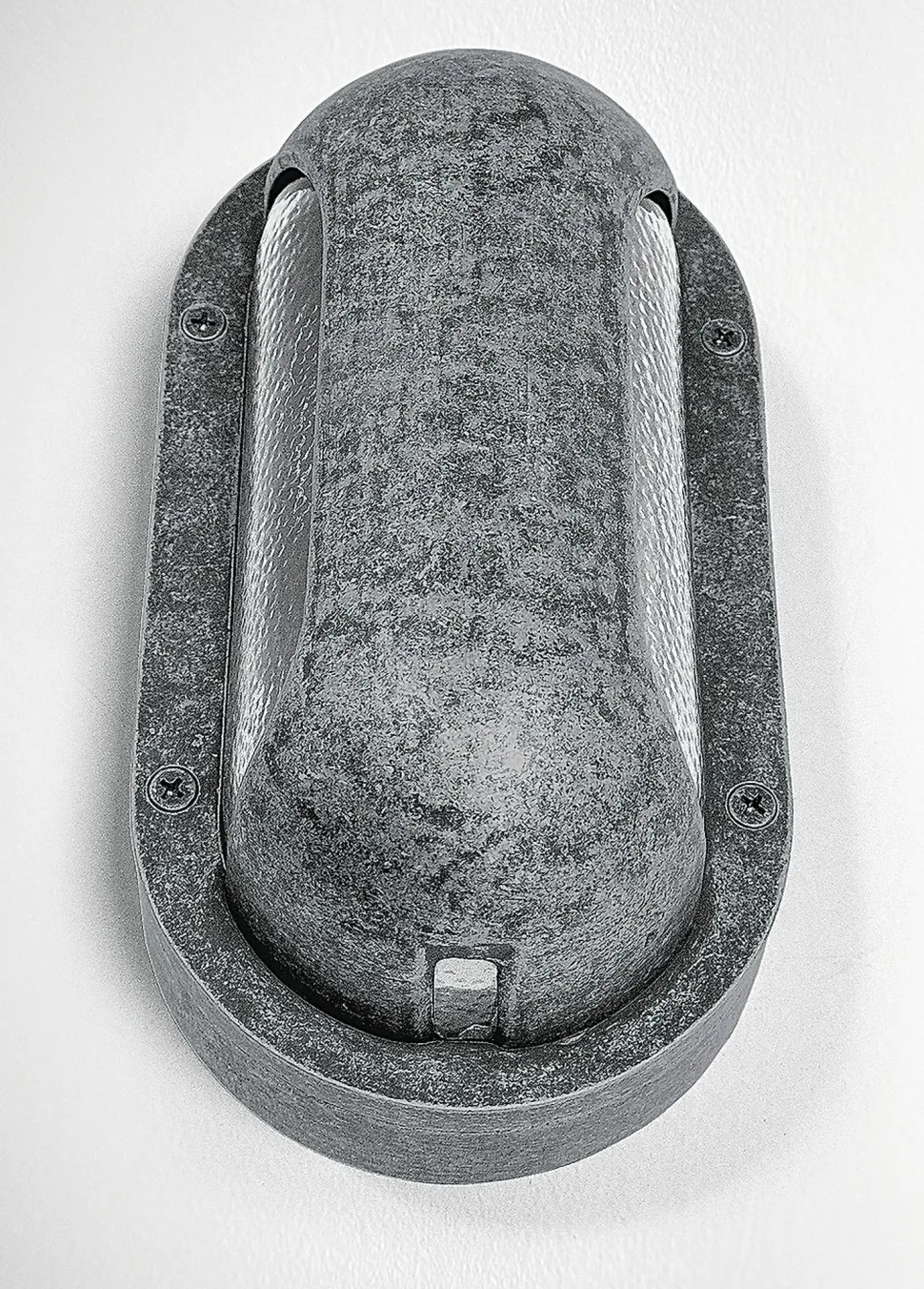 Außenleuchte Maritim Echt-Messing Glas H: 23 cm IP64 Zinn E27