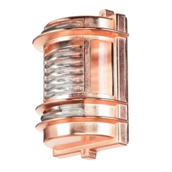 Außenleuchte Wand E27 IP64 Messing Glas in Kupfer