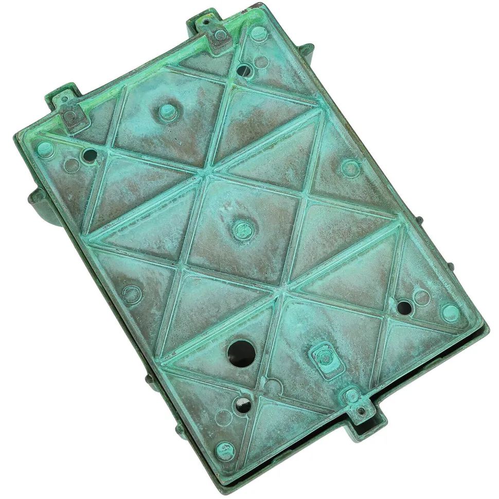 Außenleuchte Wand IP64 Messing Glas Grün antik E27