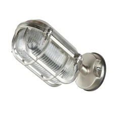 Außenleuchte Wand Messing Glas IP64 E27 in Antik