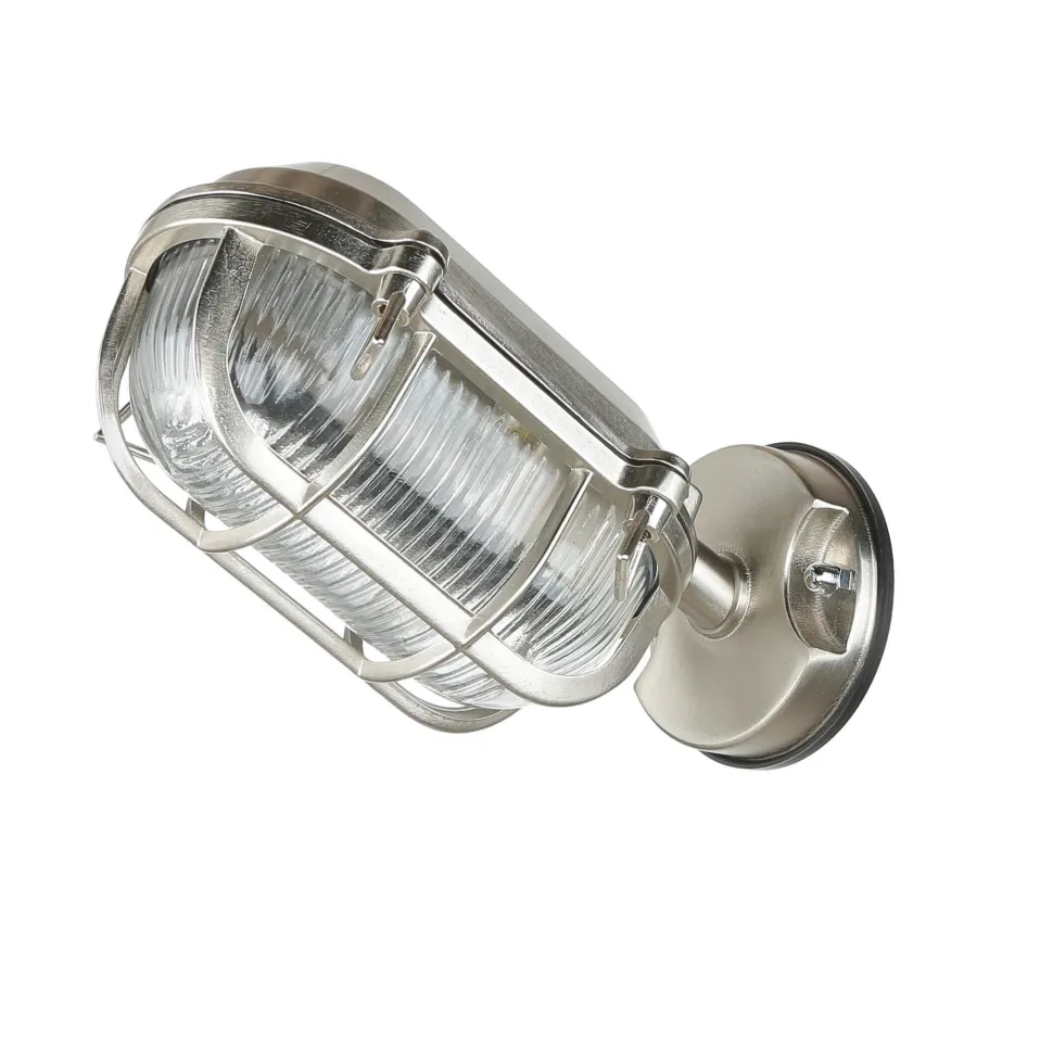 Außenleuchte Wand Messing Glas IP64 E27 in Antik