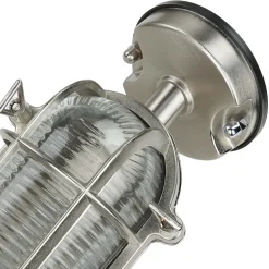 Außenleuchte Wand Messing Glas IP64 E27 in Antik