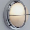 Außenwandlampe Rund Chrom Maritim IP54 Haustür