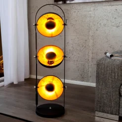 Außergewöhnlich Stehlampe 130cm Schwarz Gold