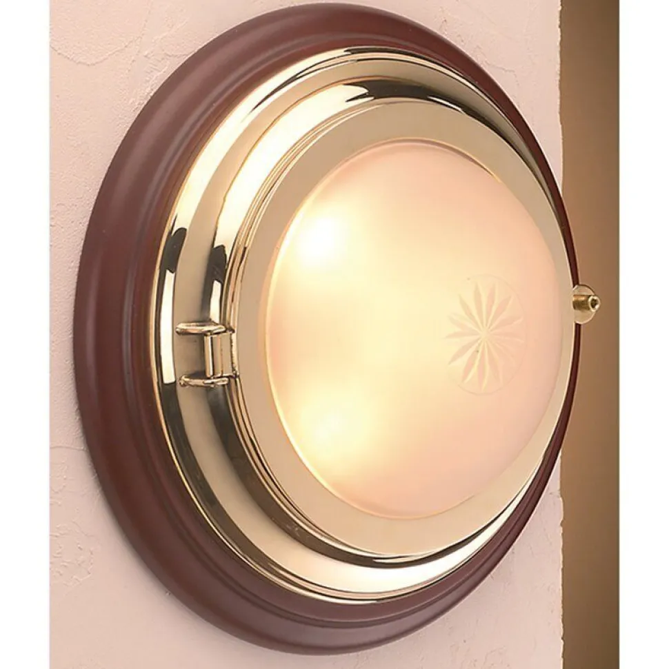 Außergewöhnliche LED Wandleuchte Messing Maritim