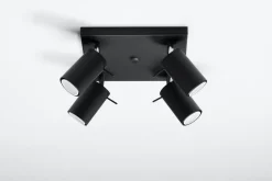 Aufbau Spotstrahler ETNA in Schwarz 4-flmg