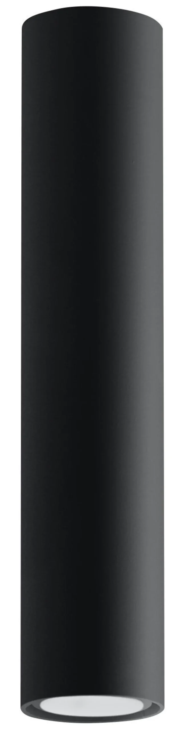 Aufbauleuchte Schwarz Ø6cm H:30cm GU10 Metall LUTATIA