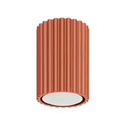 Aufbauspot Aufputz Ø 6,5 cm H: 10 cm klein Aluminium GU10 Rot