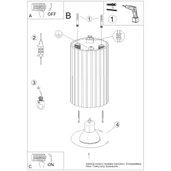 Aufbauspot Aufputz Ø 6,5 cm H: 10 cm klein Aluminium GU10 Rot