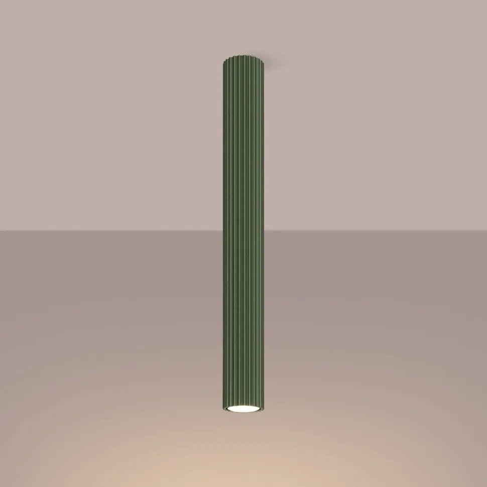 Aufbauspot GU10 Ø 6,5 cm H: 60 cm Aufputz Grün Modern