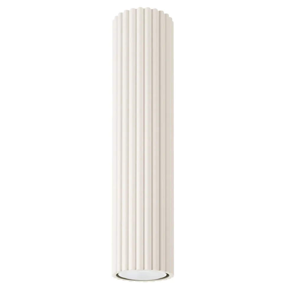 Aufbauspot GU10 in Creme Ø 6,5 cm H: 30 cm schmal BERTA