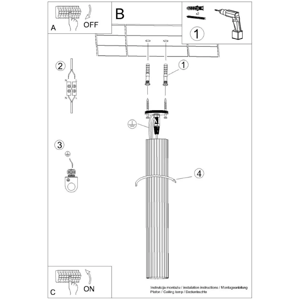 Aufbauspot Metall Ø 6,5 cm H: 60 cm GU10 in Creme Modern