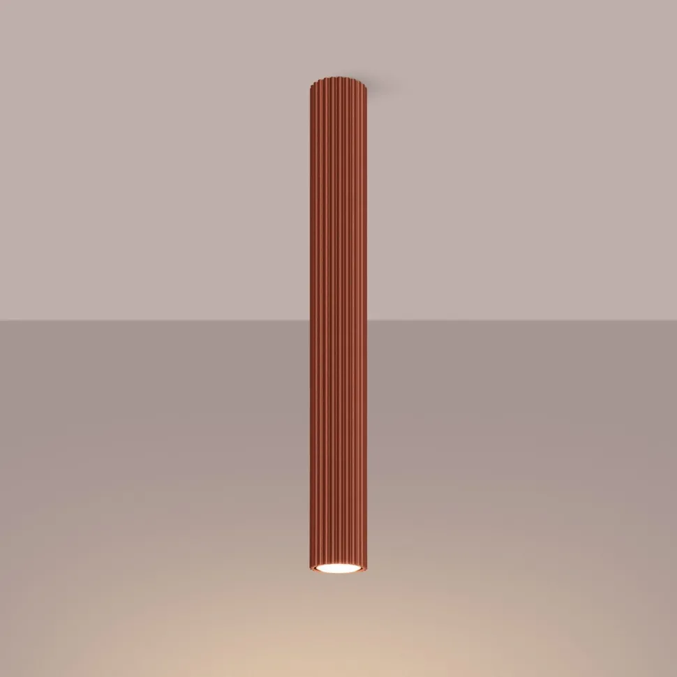 Aufbauspot schmal Ø 6,5 cm H: 60 cm GU10 Rot Modern Aluminium