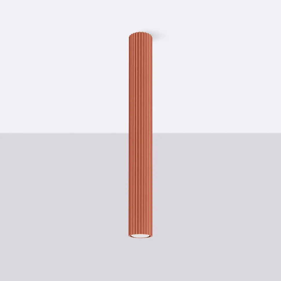 Aufbauspot schmal Ø 6,5 cm H: 60 cm GU10 Rot Modern Aluminium