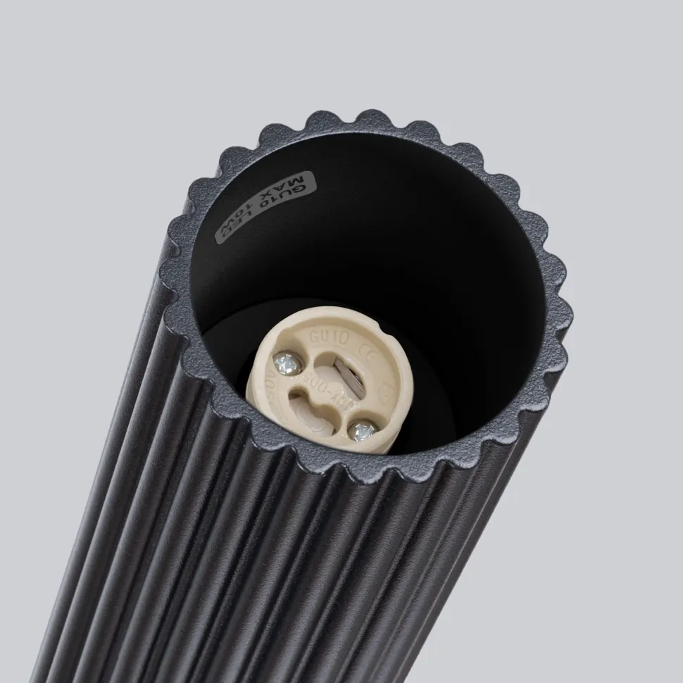 Aufbauspot Schwarz klein GU10 Ø 6,5 cm H: 10 cm Aluminium