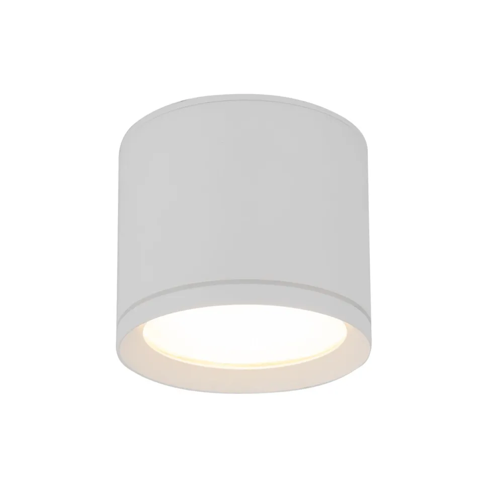 Aufbauspot Weiß Aluminium GX53 IP44 Ø8,4 cm Aufputz