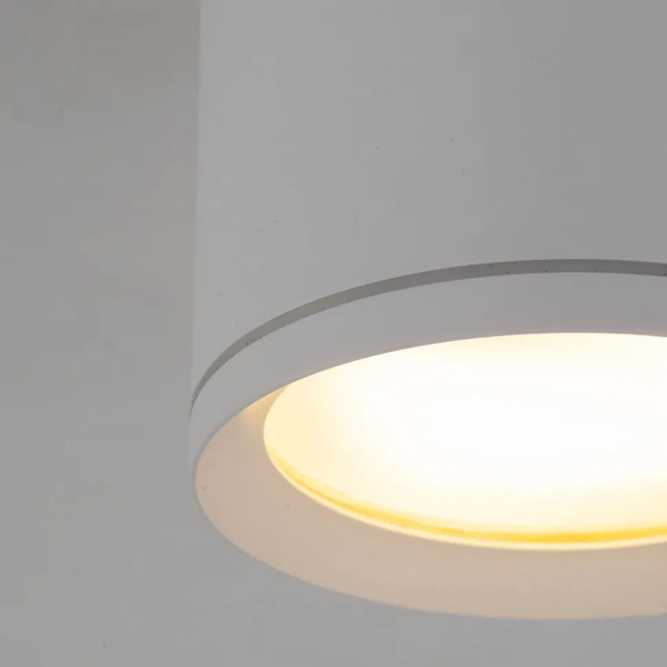 Aufbauspot Weiß Aluminium GX53 IP44 Ø8,4 cm Aufputz