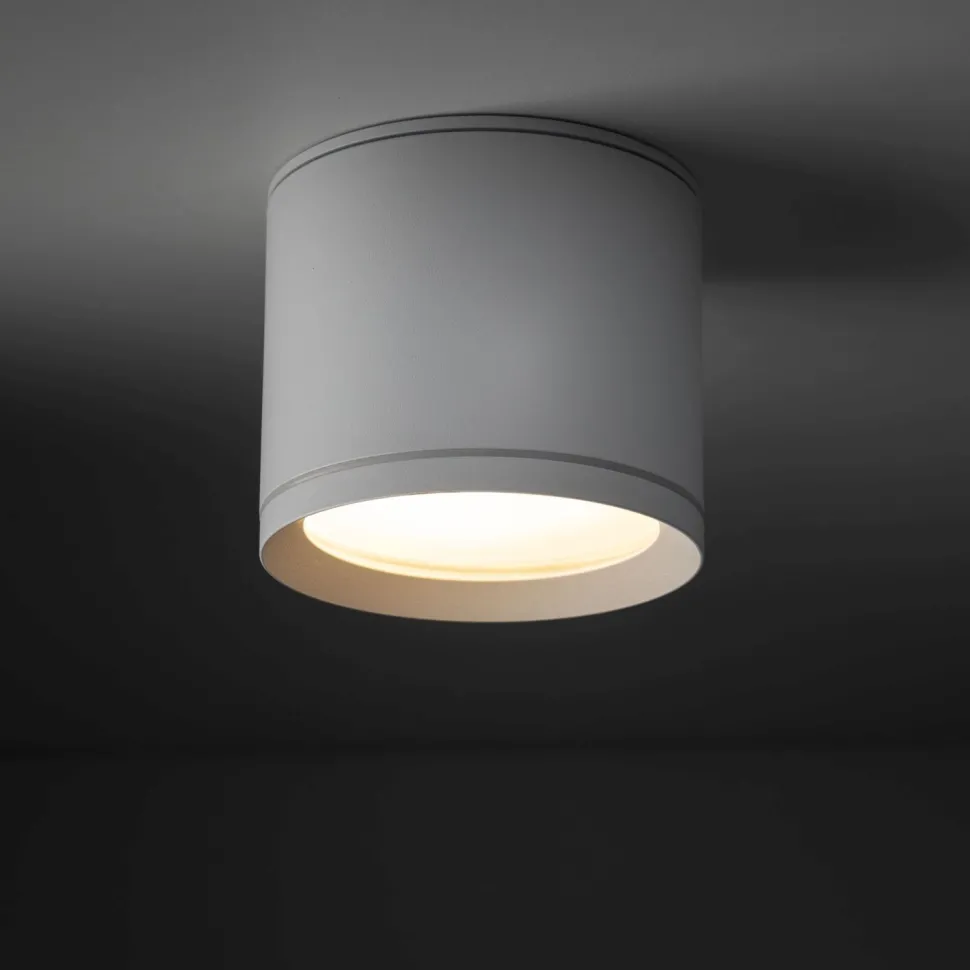 Aufbauspot Weiß Aluminium GX53 IP44 Ø8,4 cm Aufputz