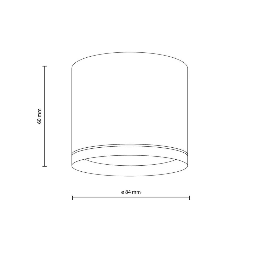 Aufbauspot Weiß Aluminium GX53 IP44 Ø8,4 cm Aufputz