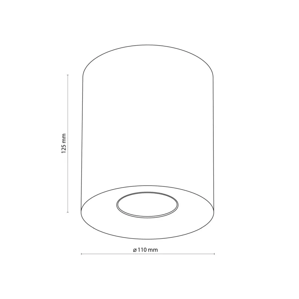 Aufbauspot Weiß Metall Ø 11 cm rund GU10 Zeitlos