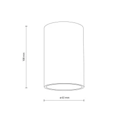 Aufbauspot Weiß Metall GU10 IP44 rund Ø6,3 cm Aufputz