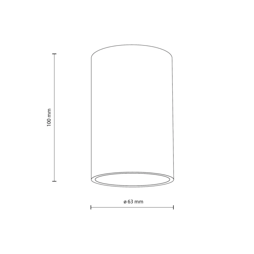 Aufbauspot Weiß Metall GU10 IP44 rund Ø6,3 cm Aufputz