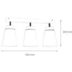 Aufbaustrahler Schwenkbar Weiß Holz Deckenstrahler