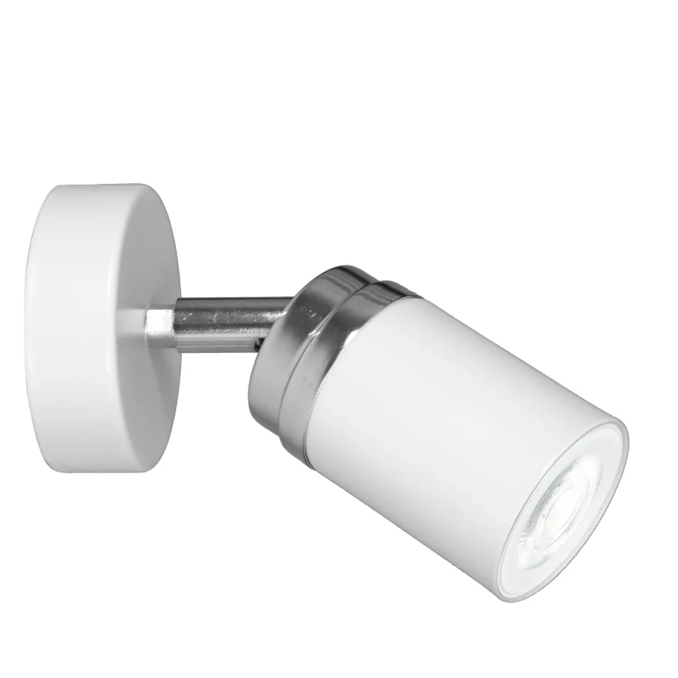 Aufbaustrahler Schwenkbar Modern Weiß Chrom Wand