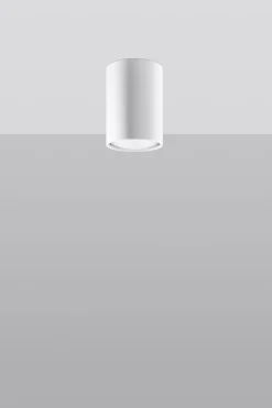 Aufputz Spot Weiß Metall rund Ø 6 cm H: 10 cm klein GU10