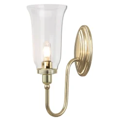 Badezimmer Wandleuchte IP44 aus Messing Glas mit LED