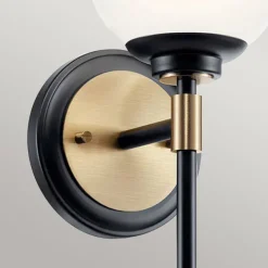 Badezimmerlampe IP44 LED G9 34,8 cm hoch Metall Glas