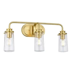 Badezimmerlampe Spiegel B: 60,3 cm IP44 3x E27 Metall Glas