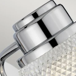 Badezimmerlampe Wand mit LED G9 IP44 16 cm hoch Metall Glas