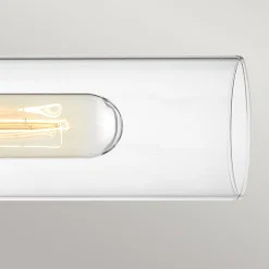 Badezimmerleuchte Metall Glas B: 56,5 cm IP44 E27 2-flammig