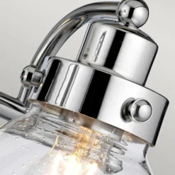 Badezimmerleuchte Wand Metall Glas 44,9 cm breit IP44 E27