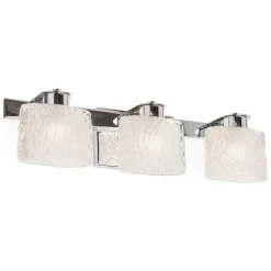 Badlampe Chrom Klar mit LED Glas IP44 LUKINA