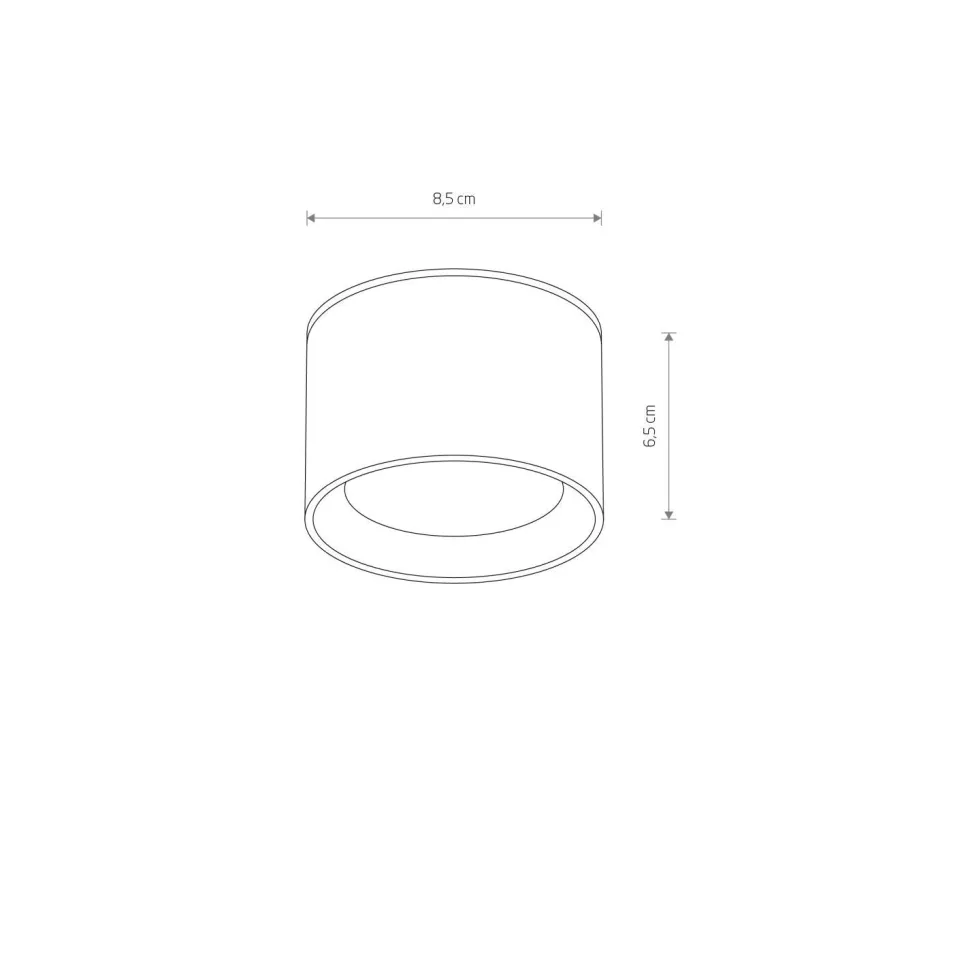 Badlampe Decke IP54 GX53 Ø 8,5 cm klein Schwarz