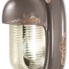 Badlampe Keramik Glas 24 cm hoch Taupe Shabby Antik E27