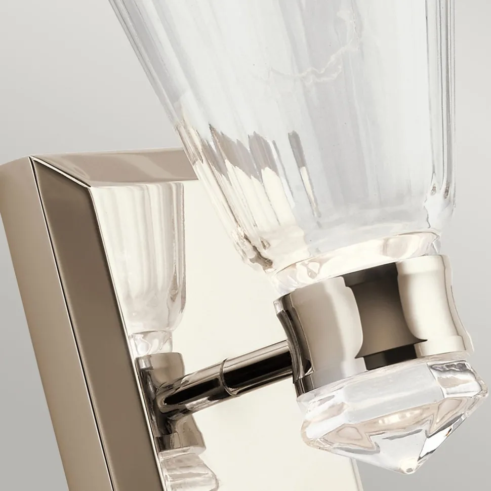 Badlampe LED Metall Glas H: 24,7 cm IP44 3000 K warmweiß